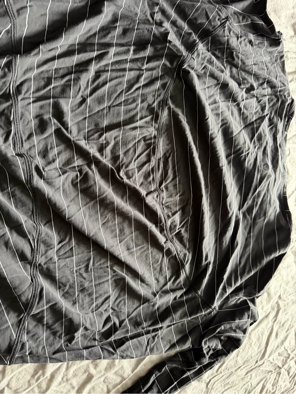 lululemon athletica Men's Long-Sleeve Striped Crew - Charcoal Gray